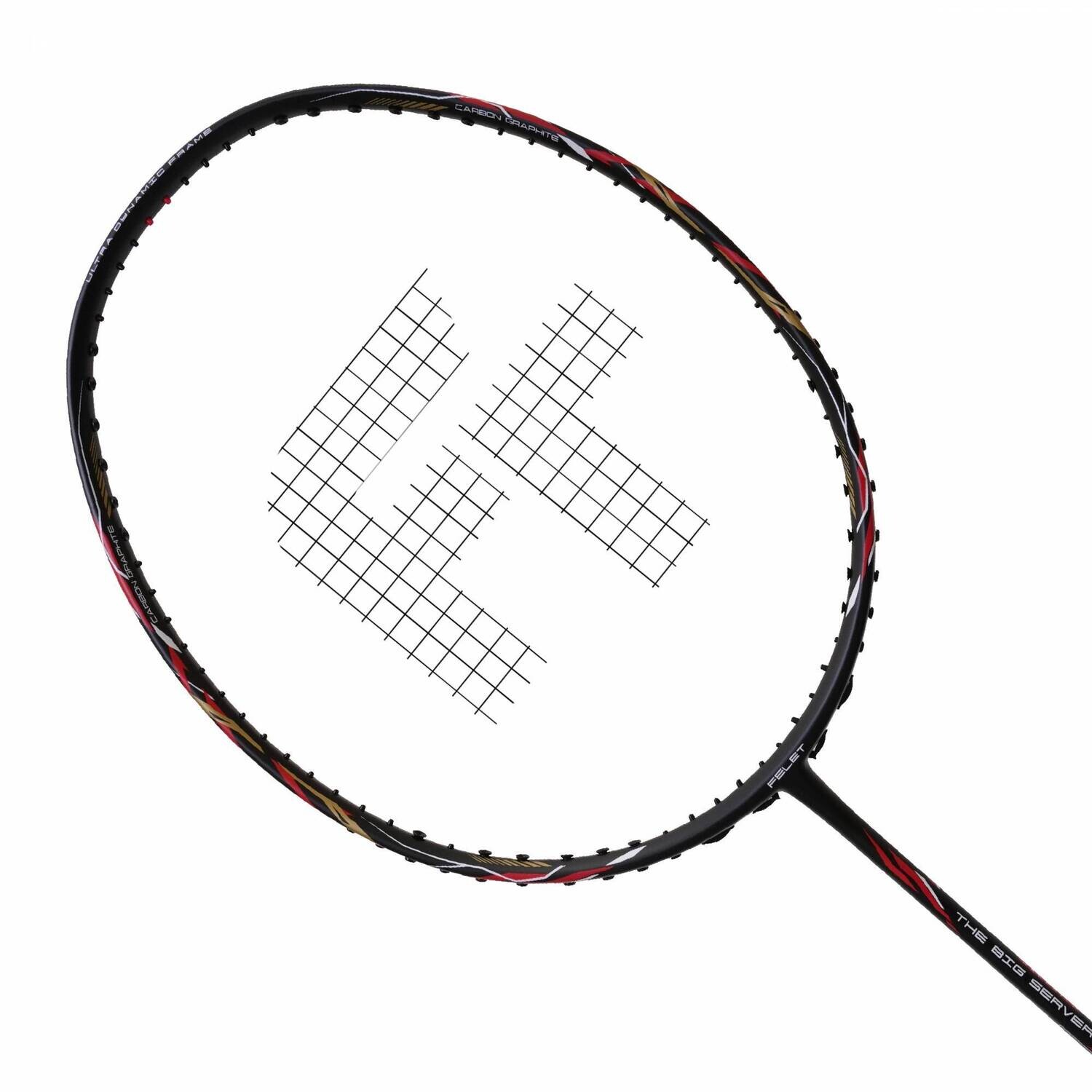 Felet THE BIG SERVER 100 Badminton Racquet - Power Shaft - Black