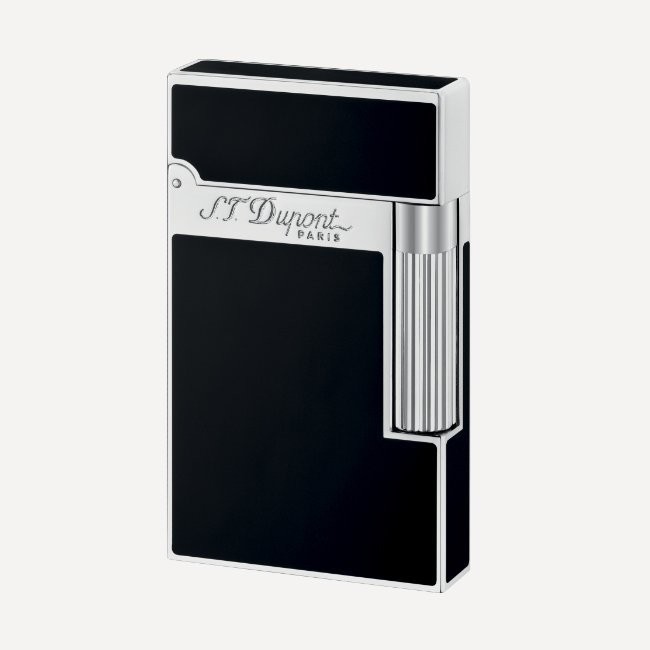 Accendino S.T. DUPONT Ligne 2 palladium natural lacquer black
