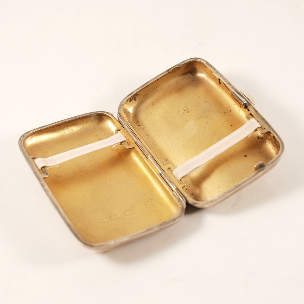 Portasigarette argento Vintage Inghilterra 1905