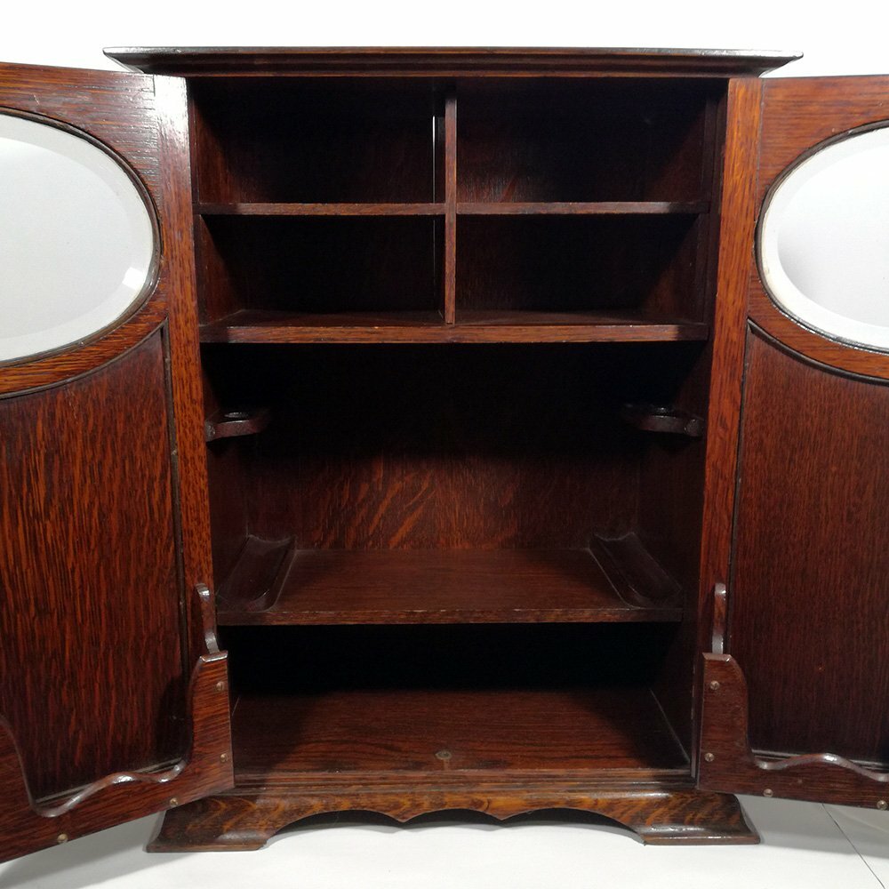 Mobiletto portapipe vetrina Vintage England 1900