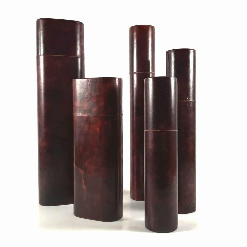 Portasigari Legno e Cuoio Cepo 52 Handmade in Italy