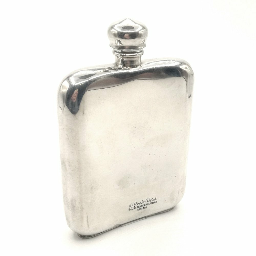 Fiaschetta 4 oz. liscia arrotondata Sheffield England