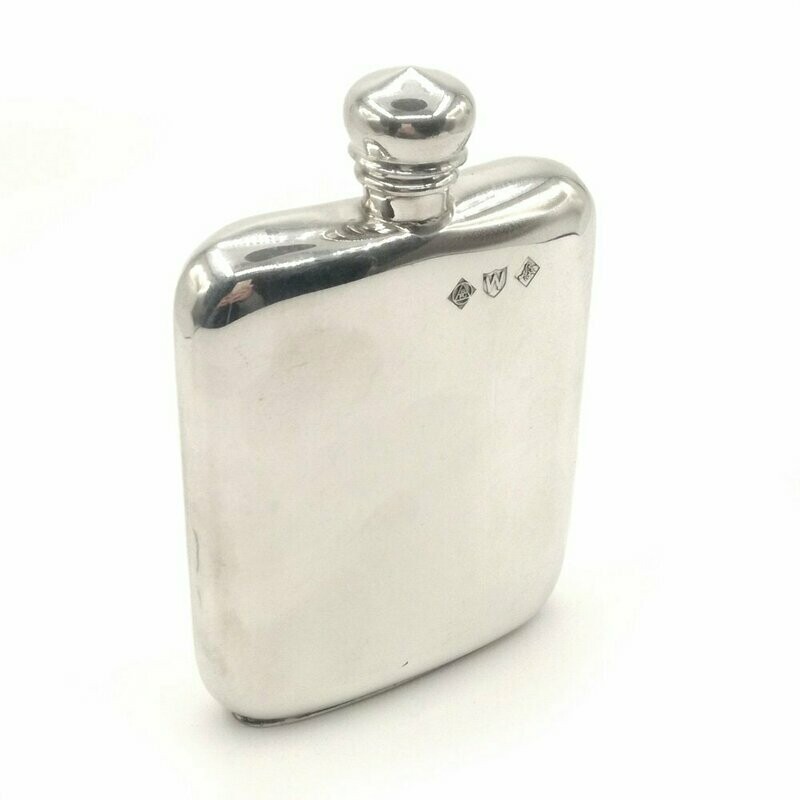 Fiaschetta 4 oz. liscia arrotondata Sheffield England