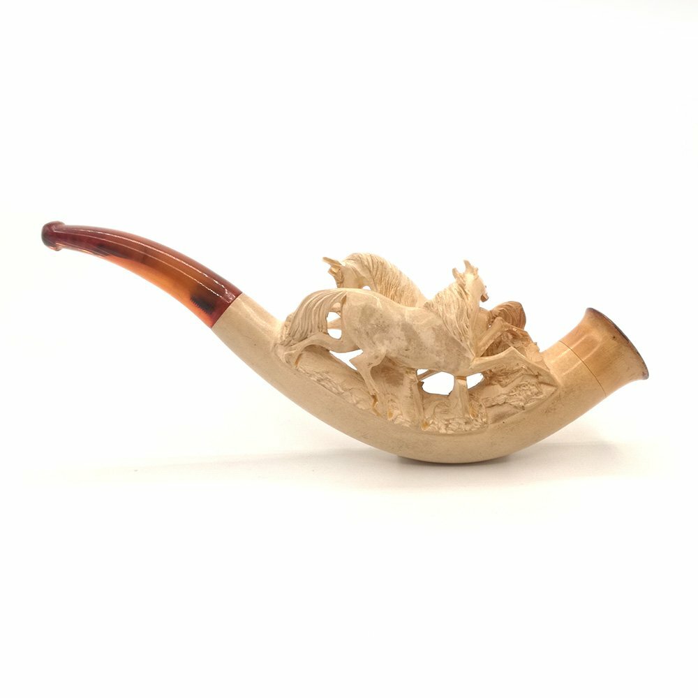 Bocchino sigaro schiuma vintage 2 cavalli primi '900 23