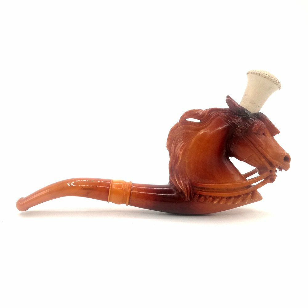 Bocchino sigaro schiuma vintage testa cavallo primi '900