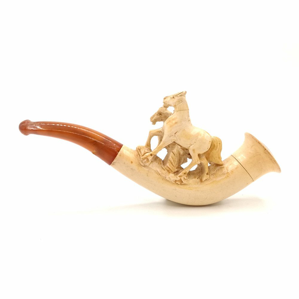 Bocchino sigaro schiuma vintage 2 cavalli primi '900 18