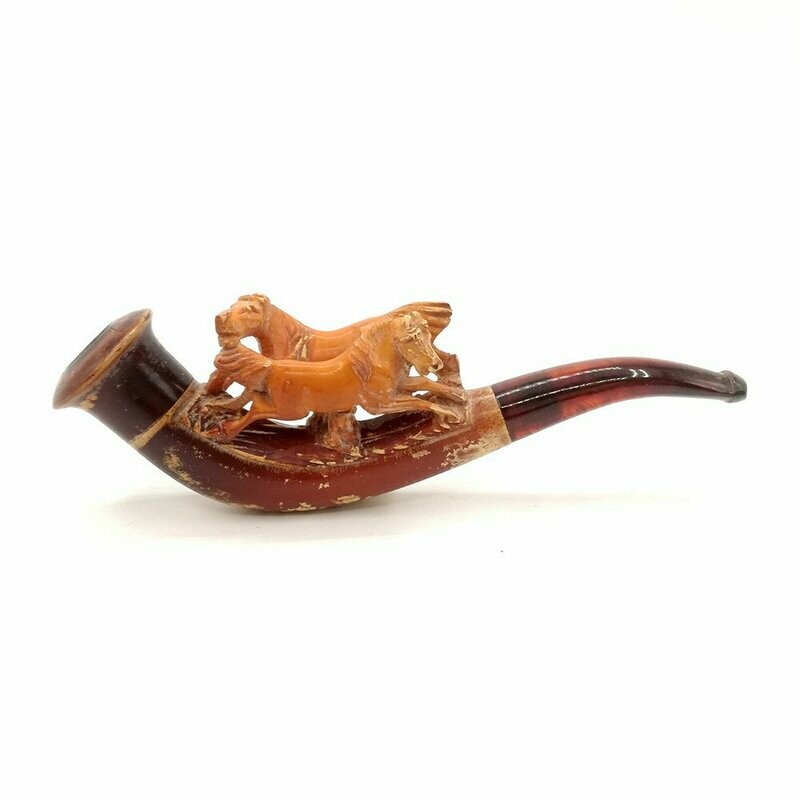 Bocchino sigaro schiuma vintage 2 cavalli primi '900 45