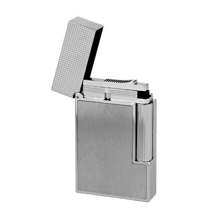 Accendino S.T. DUPONT Ligne 2 Diamond head pattern brushed platinum