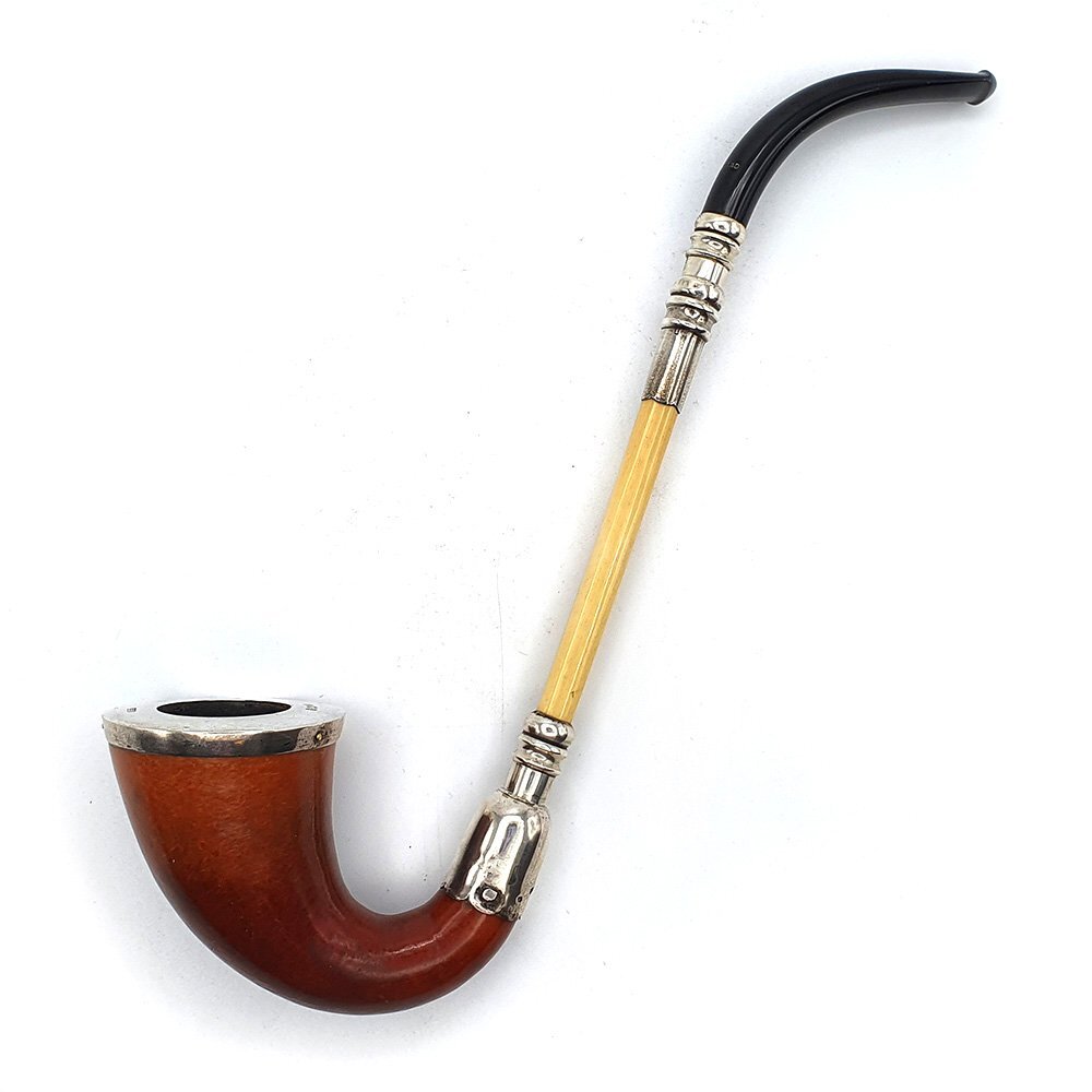Pipa Calabash BBB 1909 argento e albatros
