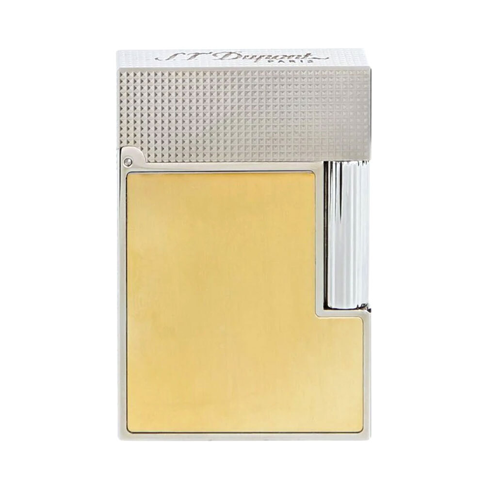Accendino S.T. DUPONT Ligne 2 modello piccolo platino e oro spazzolato