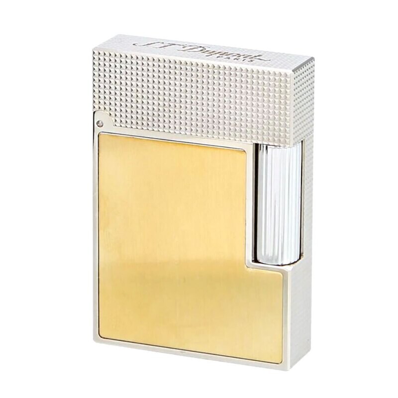 Accendino S.T. DUPONT Ligne 2 modello piccolo platino e oro spazzolato