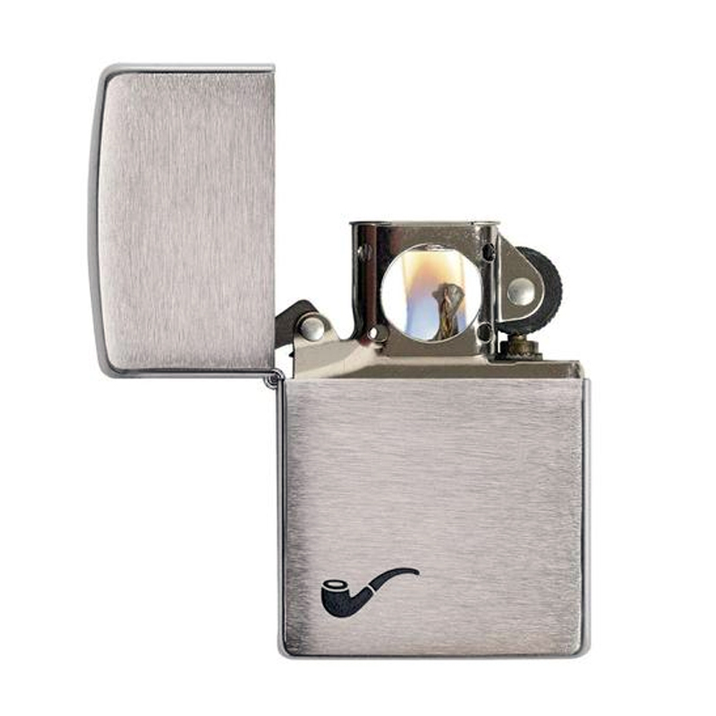 Accendino ZIPPO Pipe Brushed Chrome