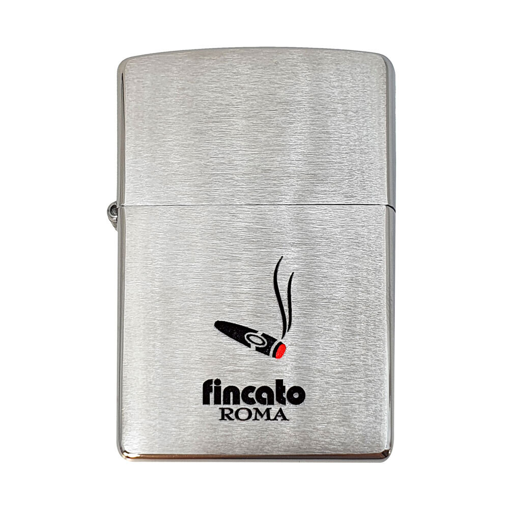 Accendino ZIPPO per Fincato - cromo satinato doppia torcia