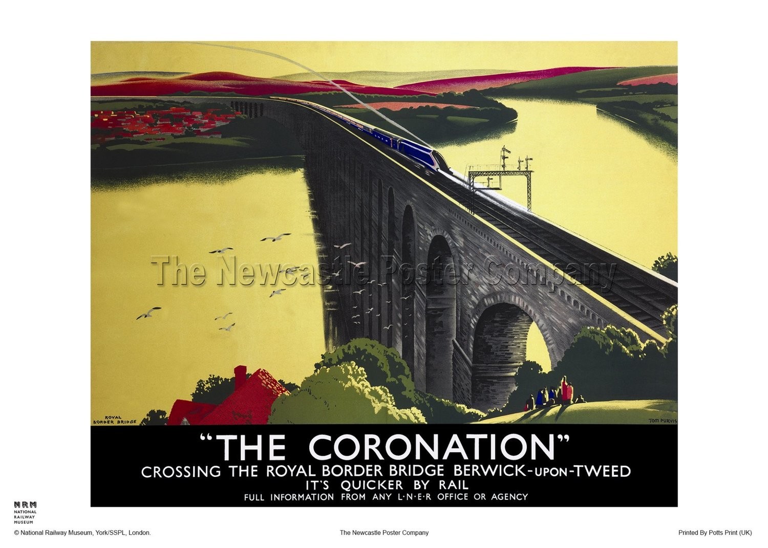 Berwick - The Coronation crossing the Border Bridge