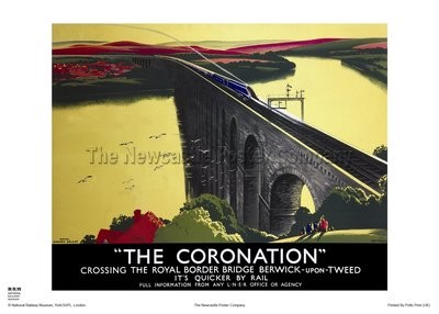 Berwick - The Coronation crossing the Border Bridge
