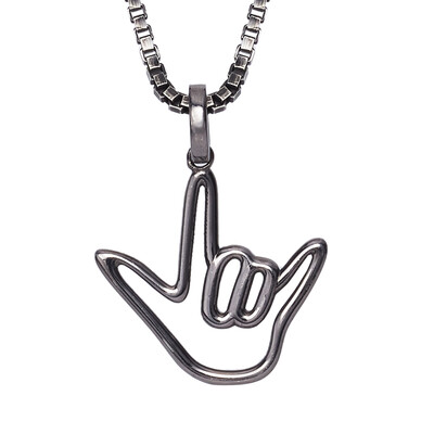 Luxe Silver Love Sign™ Pendant Necklace