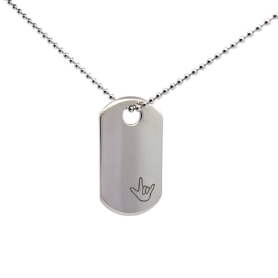 Sterling Silver Love Sign™ DogTag Pendant