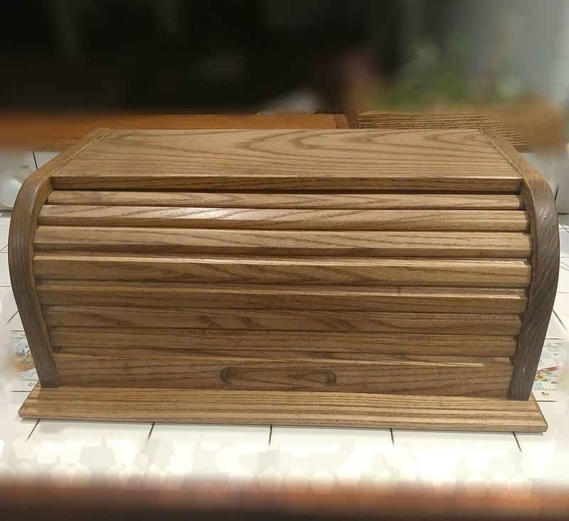 Handmade rolltop breadbox