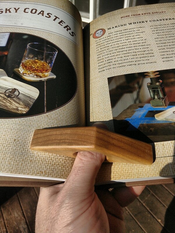 Handmade thumb book page holder