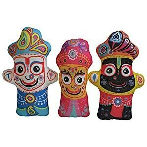 Lord Krishna , Subhadra & Balarama set of 3 Cute & Cuddly Soft Toys