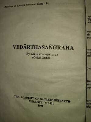 Vedartha Sangraham - Text with Commentary in Sanskrit, Critical edition - ASR publications