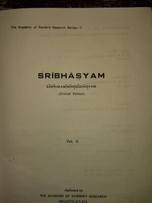 Sri Bashyam , Vol ii