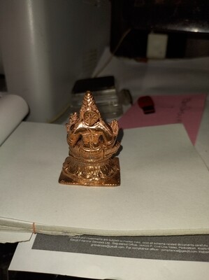 Bhoodevi / Bhu Devi Thayar copper Vigraham, seated posture