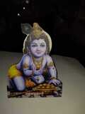 Photocut / cutout Laddoo Krishna Lamination stand/Wall Hanging type cutout, 8x6 inches