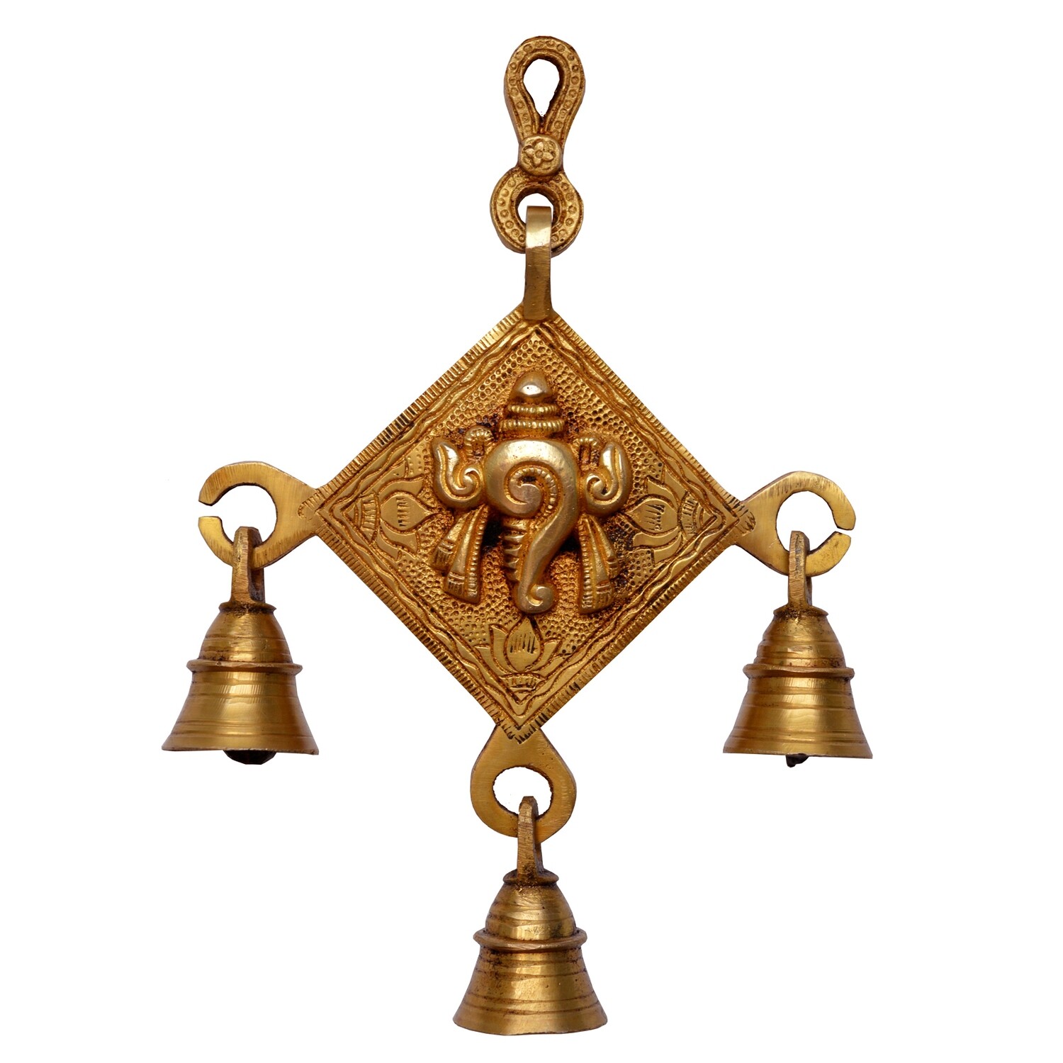 Brass Metal Shankh / Shank / Sangu Wall Hanging Sri Vaishnava Insignia ; பித்தளை சங்கு தொங்கட்டான் -