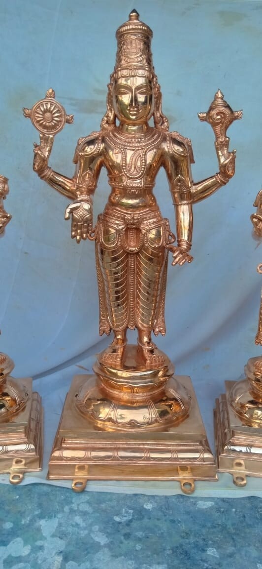 Perumal, Sreedevi,Bhudevi, 3 Vigrahams - Panchalogam
