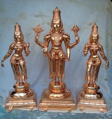 Perumal, Sreedevi,Bhudevi, 3 Vigrahams - Panchalogam