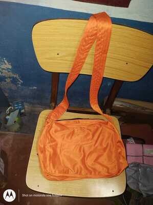 Saffron / Kaavi / Orange colour Ayodhya Canvas / Cotton Bags , Multipurpose / Multi compartment , Andavan Thirumann
( Size - L,
9.5 Ht. x 13 inches wide)