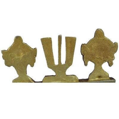 Brass Shanku chakra namam - Thenkalai , Ht. 2 inches