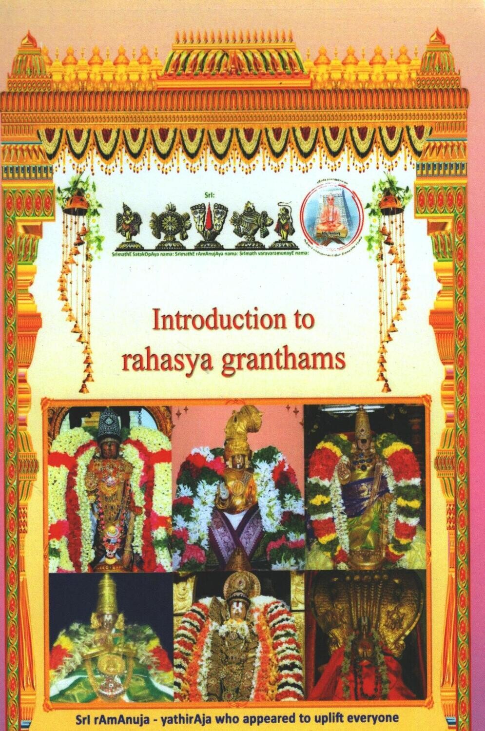 Printed Book Demy 1/8 size - Introduction to Rahasya Granthams  in  English.