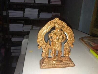 Sri mushnam Bhu Varaha swamy with Ubhaya nachimar ( 2 Thayars) Copper Vigraham