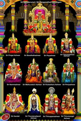 MDF Lamination photo cut out standee &amp; Wall hanging 12 Azhwars /  Alwars/ Azhvars 12 x 8 Inches