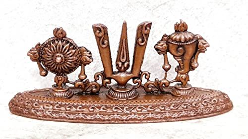 Thenkalai Thirumann Sangu Chakram Namam for Home worship or fixing in Car dashboard - தென்கலை திருமண் சங்கு சக்கர நாமம் செட் க்ருஹ  ஆராதனத்திற்கு அல்லது காரில் வைக்க