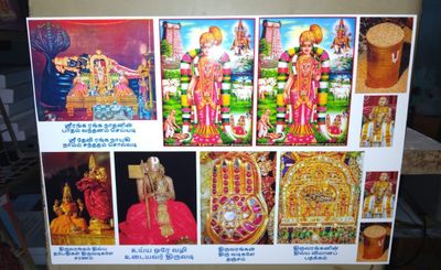 Andal Ranganathar Ramanujar abhayahastham Rubber Magnet A4