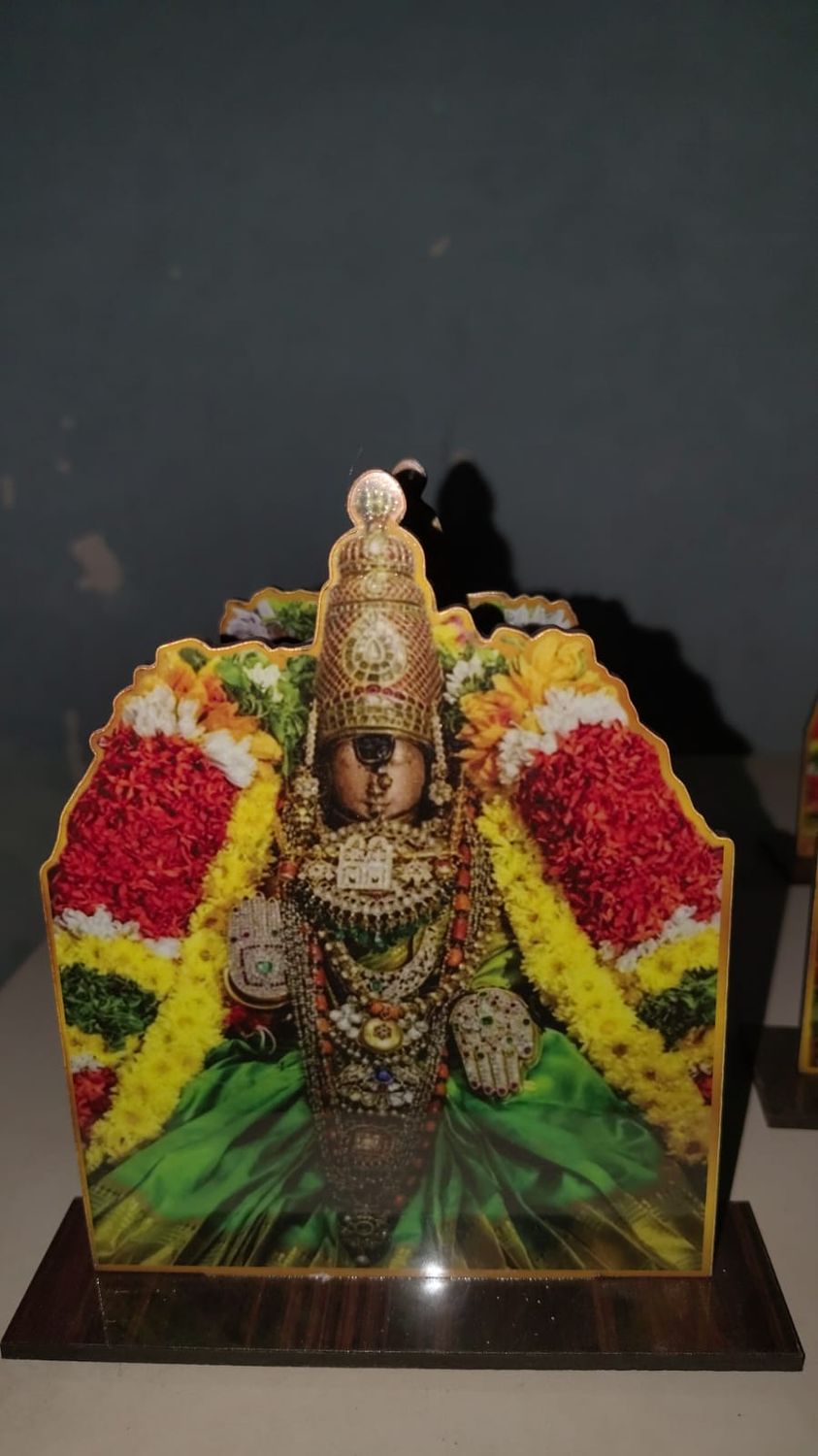 Srirangam Thayar MDF Cutout standees  Pack of 4 plus 1 Panguni uthara Serthi MDF standee cutout - Total 5 Pieces