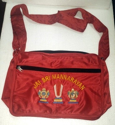 Red colour Ayodhya Canvas / Cotton Bags , Multipurpose / Multi compartment , Vadakalai Thirumann ( Size - L, 9.5 Ht. x 13 inches wide) Red colour Ayodhya Canvas / Cotton Bags , Multipurpose / Multi compartment , Vadakalai Thirumann ( Size - L, 9.5 Ht. x 13 inches wide)