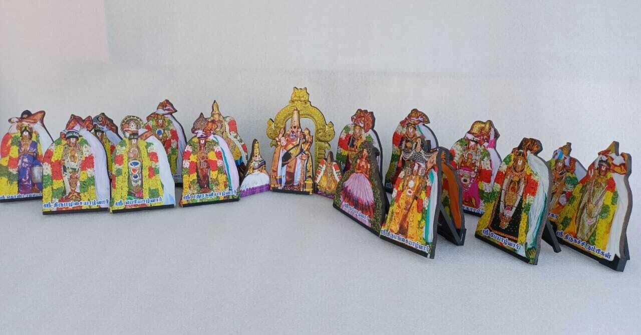 Srirangam Namperumal _Azhvars_Acharyas 18 Cutouts Srirangam Namperumal _Azhvars_Acharyas 18 Cutouts