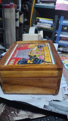 Multipurpose wooden box (Thirumann, Saligramam, Vigraham etc. keeping box) with Lid. Multipurpose wooden box (Thirumann, Saligramam, Vigraham etc. keeping box) with Lid.