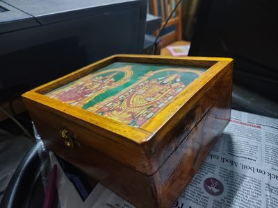 Multipurpose wooden box (Thirumann, Saligramam, Vigraham etc. keeping box) with Lid.