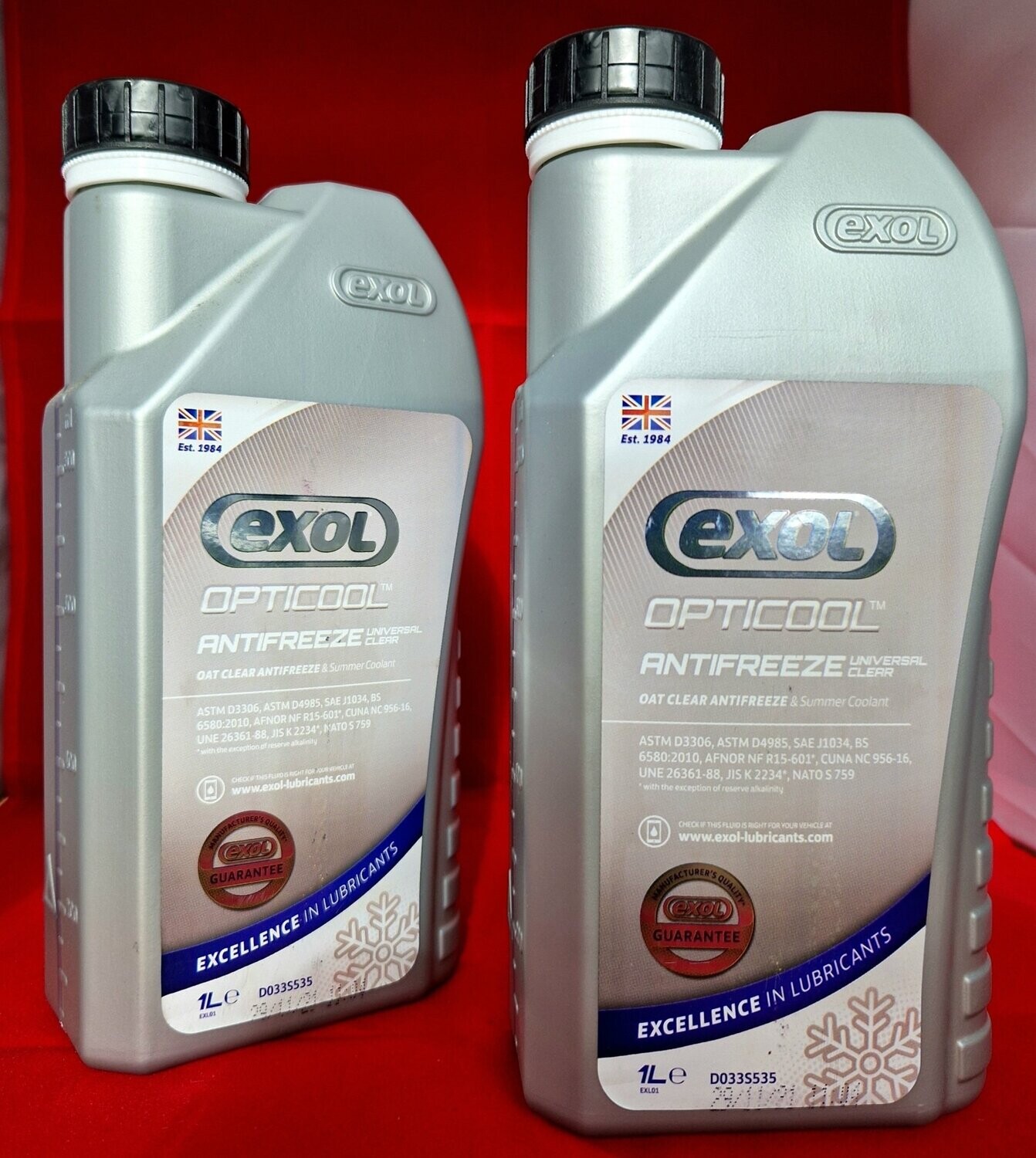 Exol Opticool Antifreeze Universal Clear, Select Product & Pack Size: 1lt