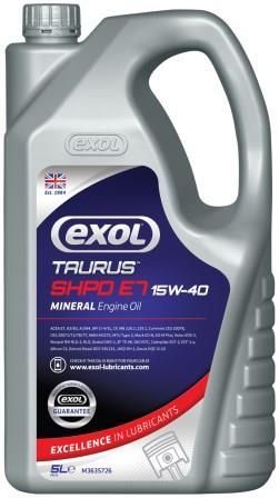 Exol Taurus 15w40 E7 SHPD Engine Oil., Select Pack Size & Qty: 5lt