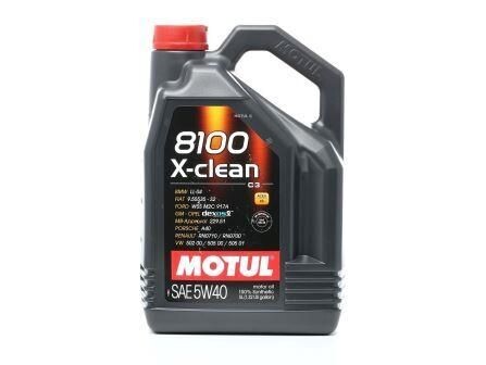 Motul 8100 X-Clean 5w40 Engine Oil, Select Pack Size & Qty: 5lt