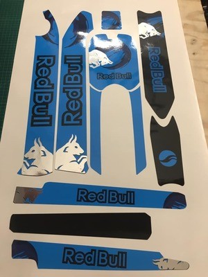 kit style red bull telaio ciano-nero kit style red bull telaio ciano-nero