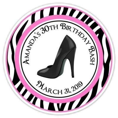 Personalized Stiletto and Zebra Stickers Personalized Stiletto and Zebra Stickers