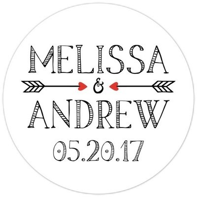 Arrow Bridal Shower or Wedding Stickers Arrow Bridal Shower or Wedding Stickers