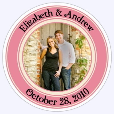 Wedding Photo Stickers - Coral and Cream Wedding Photo Stickers - Coral and Cream